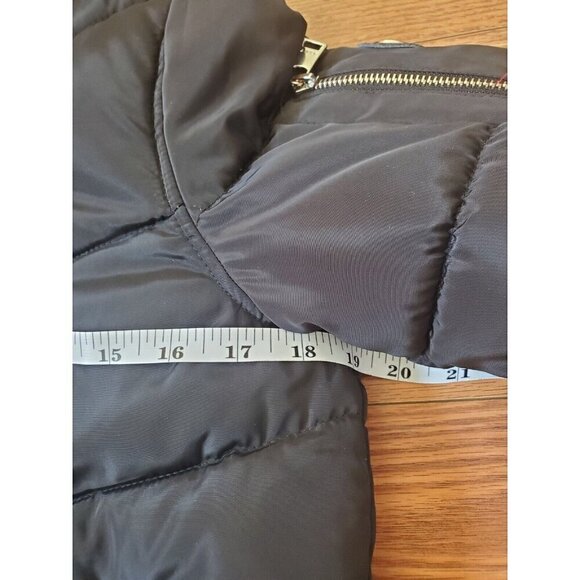 DKNY Sport Jacket Girls Size M 10/12 Black Puffer Hooded Quilted Coat Logo EUC - Picture 15 of 16